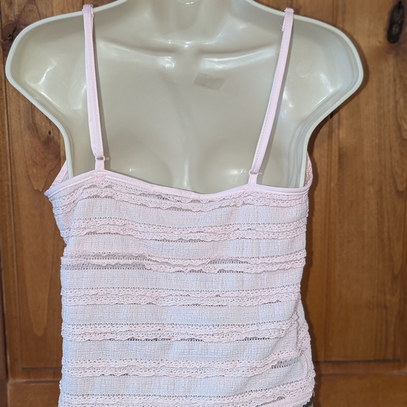 Pink Lace‎ Trimmed Women's Top - Picture 4 of 9